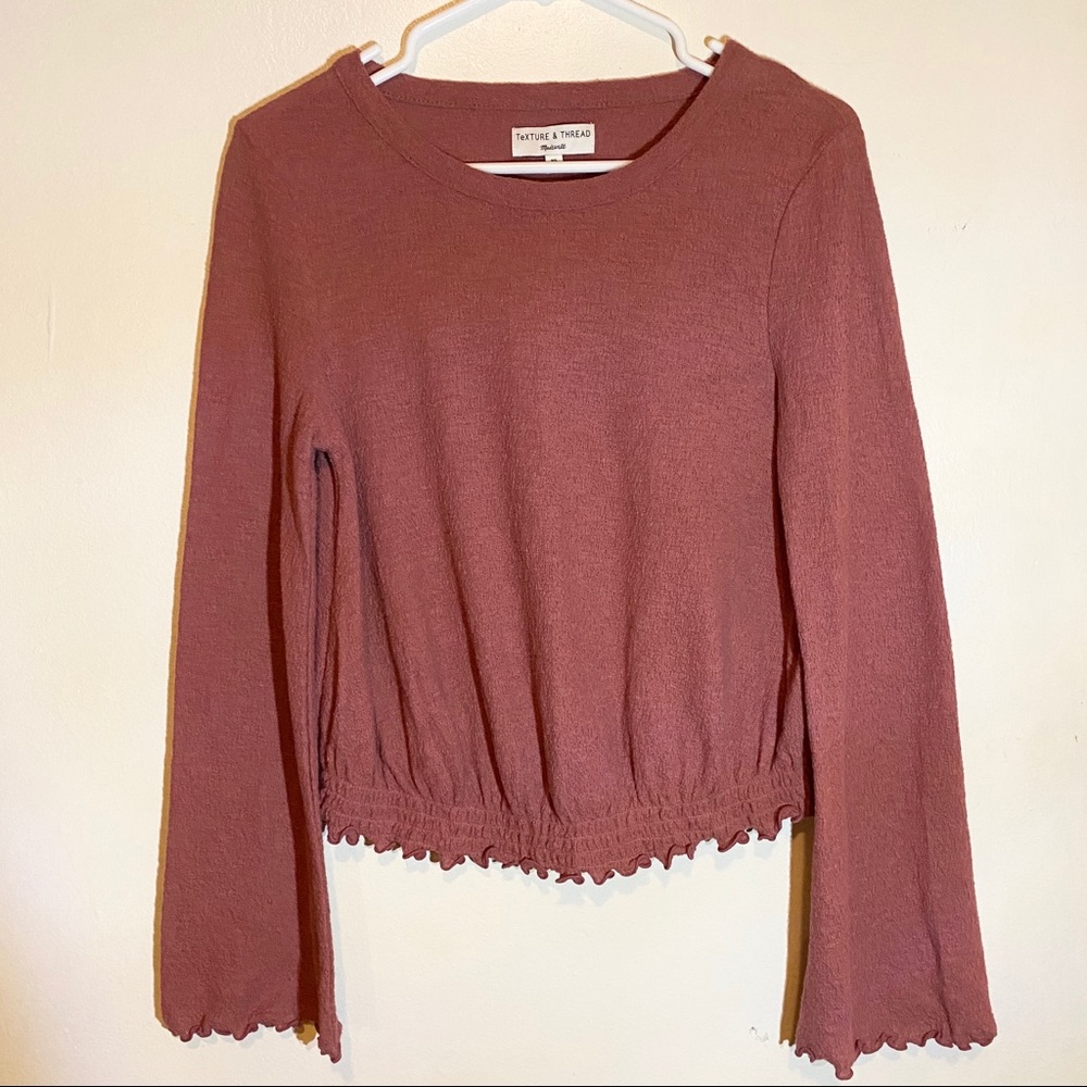 NWOT MADEWELL LONG SLEEVE FLOWY TOP